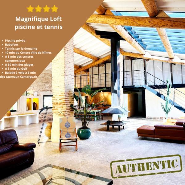 Magnifique Loft - Piscine - Tennis - Babyfoot นีมส์ ภายนอก รูปภาพ